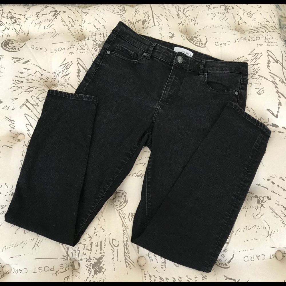 LOFT black skinny jeans SZ 8
